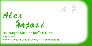 alex hajosi business card